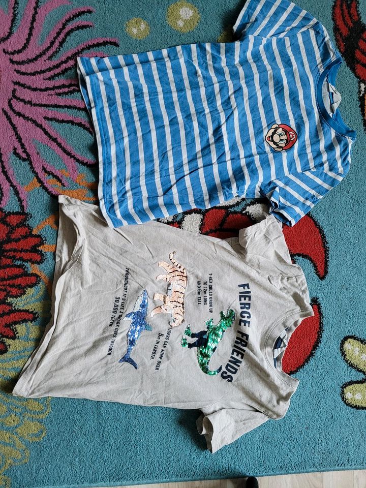 2 Tshirts 134/140 H&M in Waren (Müritz)