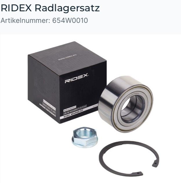 Radlagersatz RIDEX 654W0010 in Hamburg