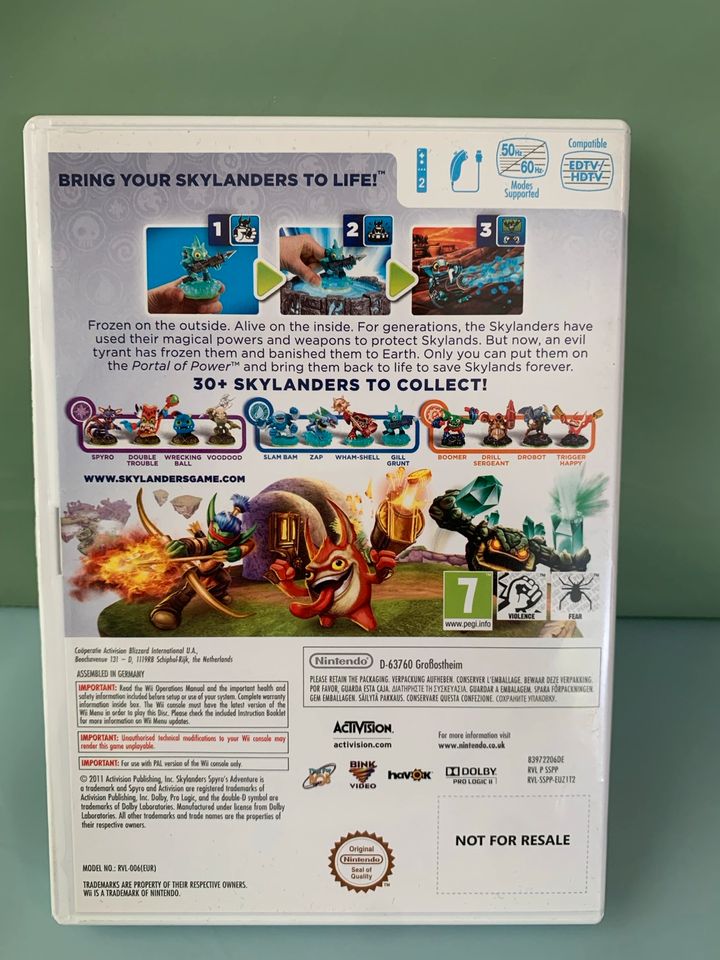 Skylander Spyros Adventure Wii Spiel in Egelsbach