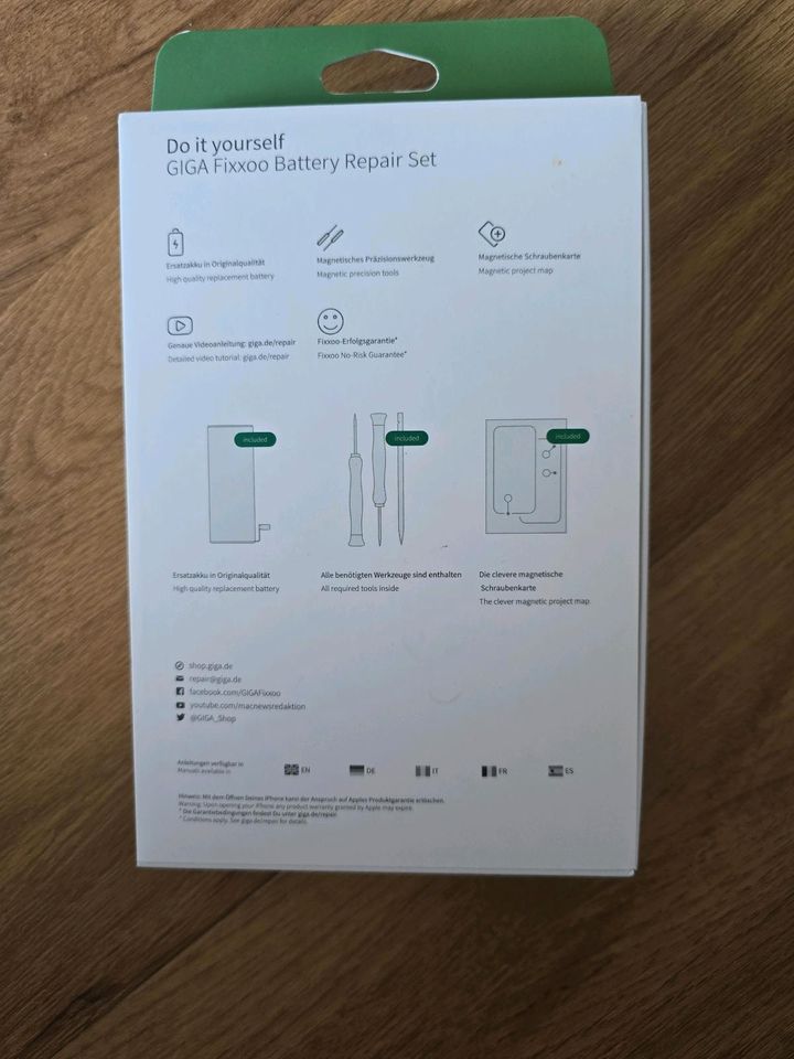 Giga Fixxoo Batterie Reparaturset IPhone 6 in Chemnitz