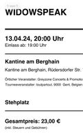 WIDOWSPEAK Berlin 1 x Ticket für heute Berlin - Neukölln Vorschau