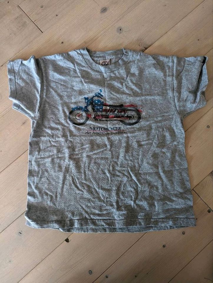 Kinder Leder Kombi Biker Bekleidung Harley Davidson Jacke T-Shirt in Schöppingen