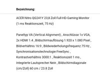 Acer Gaminig Monitor 60 cm Hessen - Sulzbach Vorschau