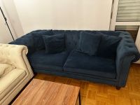 Sofa blau Samt Couch Neuhausen-Nymphenburg - Neuhausen Vorschau