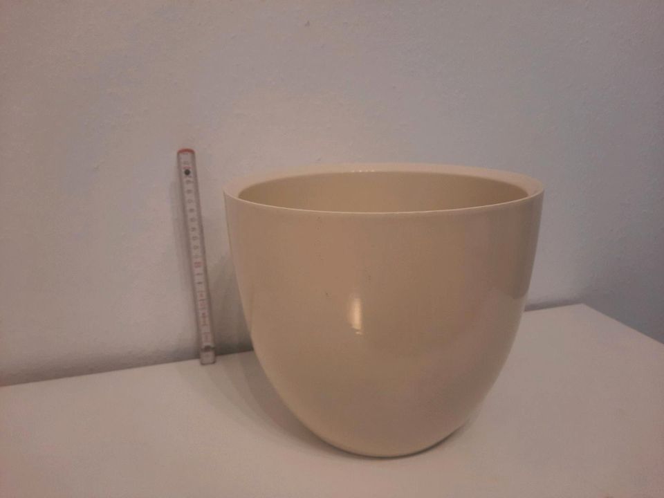 Blumentopf Creme 26er Keramik (Vase, Kübel) in Salzkotten