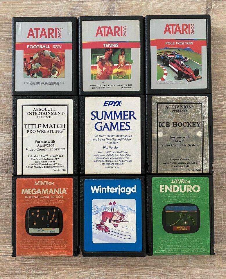 Atari 2600, 2 Controller, 9 Spiele in Weisenheim am Berg