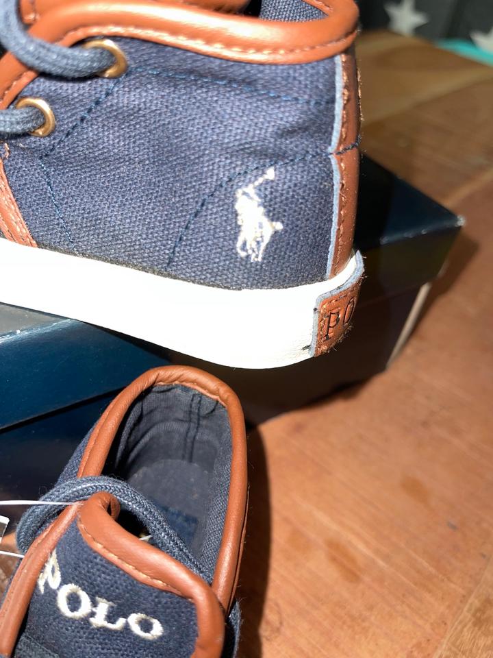 Coole Sneakers blau braun neu von Ralph Lauren in Größe 22 in Seeblick