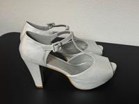 High Heel Sandaletten Silber Gr. 44 Bayern - Puchheim Vorschau