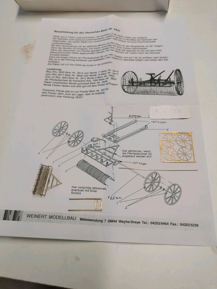 Weinert Modellbau Heurechen 4437 in Leegebruch