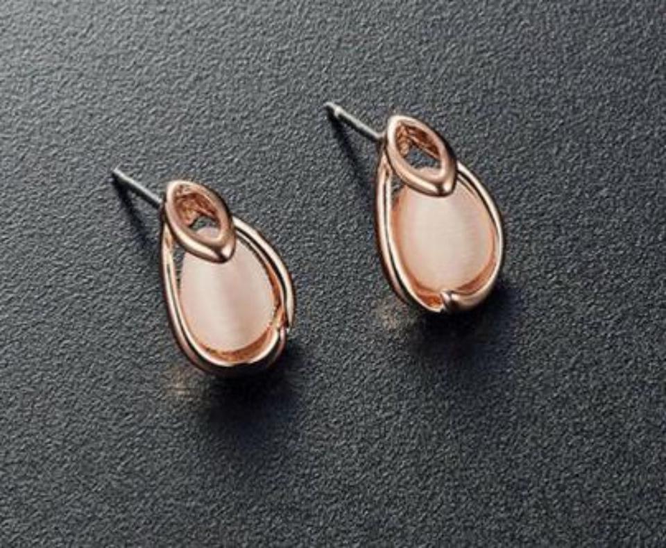 NEU - Opal SET rosegold Ohrringe Halskette Tropfenform rose in Senftenberg
