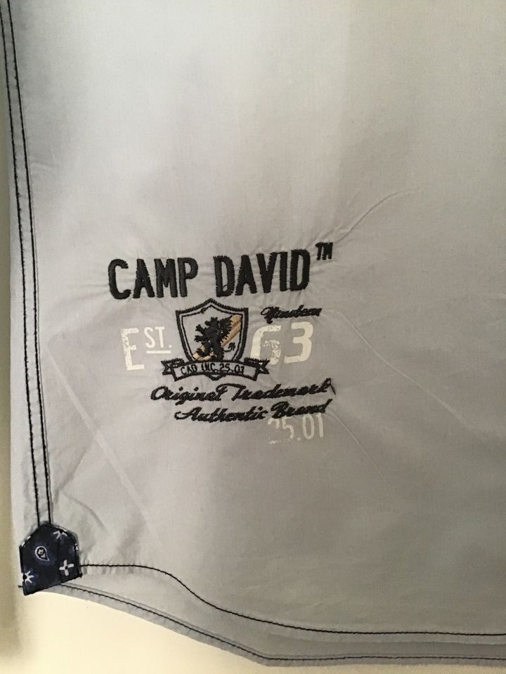 Camp David Herrenhemd Herren M USA Flagge Limited Edition Blau in Karlsruhe