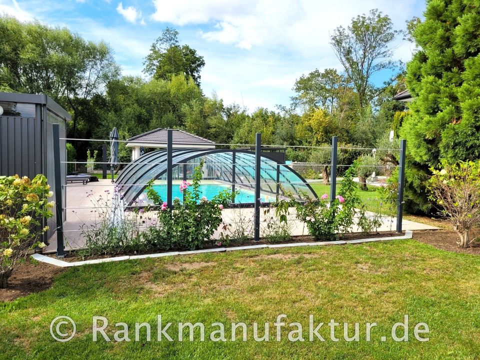 ☘️RANKMANUFAKTUR Design Rankhilfe Rankgerüst Kletterhilfe Rankgitter Spalier Rosenbogen Metall Holz Sichtschutz Garten Terasse Spalierobst Weinrebe Himbeeren Balkon Sichtschutzzaun Hochbeet Pergola ☘️ in Röthenbach