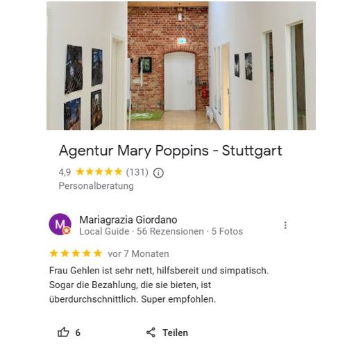 Nanny (m/w/d) für 3-jährigen Jungen und Baby, Job-Nr. 404 in Renningen