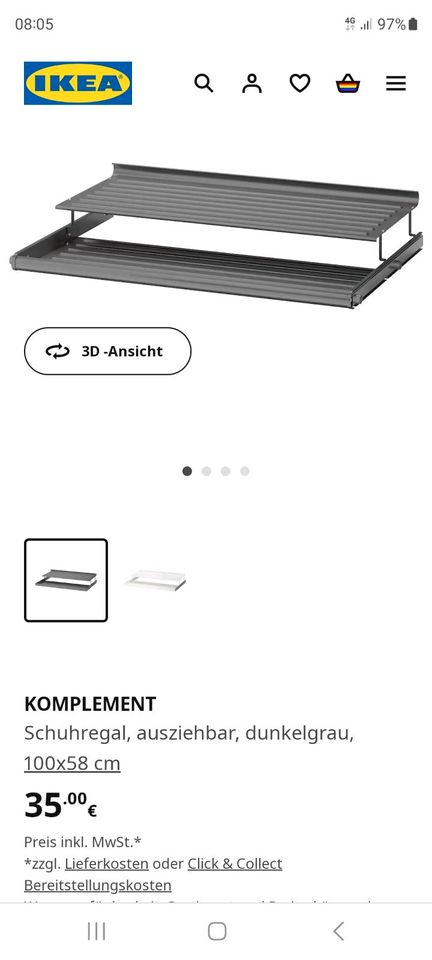 2×Komplement Schuhregal ausziehbar in Andernach