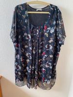 Ulla Popken, Tunika, Gr. 58/60, blau mit Blütenmotiv Hessen - Butzbach Vorschau