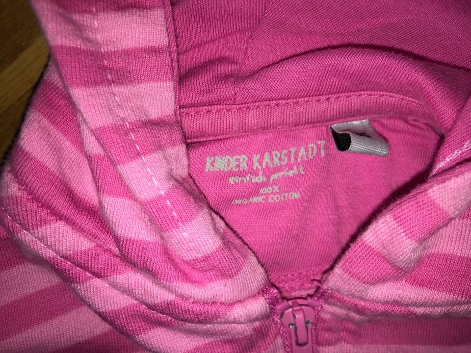 Sweatjacke mit Kapuze rosa - Größe 86 - Kinder Karstadt in Hamburg