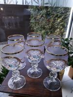 Set, 6 Cognac-Gläser, Murano Glas, Blumen, Gold Hessen - Pfungstadt Vorschau