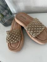 Amichi Sandalen Netz Gold Spanien Gr 40 Ibiza NP 89€ Baden-Württemberg - Stutensee Vorschau