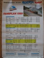 Fahrplan Achenseebahn 1989 Aushang Plakat Österreich Schleswig-Holstein - Bad Bramstedt Vorschau