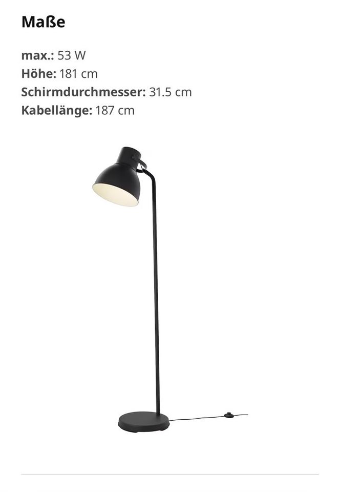 HEKTAR Stehlampe Standleuchte Ikea in Berlin