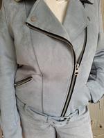 Yessica Damen Jacke Biker-Stil, taubenblau, 40 Berlin - Reinickendorf Vorschau