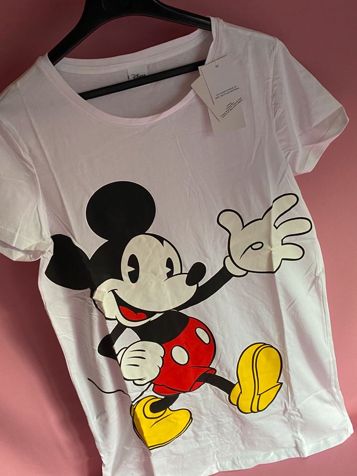 Damen T-Shirt Mickey Mouse weiß Größe M in Burscheid