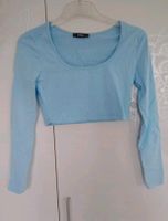 Damen Crop Langarmshirt in hellblau Gr.S. 36 Niedersachsen - Walsrode Vorschau