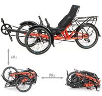 HP Scorpion fx 20 Liegerad Trike, Rohloff 14 G, faltbar Niedersachsen - Neuenhaus Vorschau