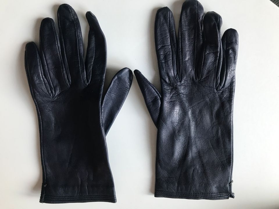 Handschuhe Leder dunkelblau Gr. 7 in Fürth