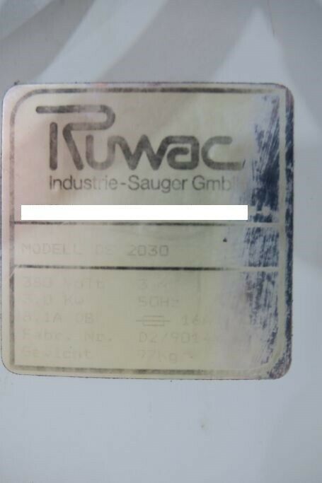 Ruwac DS2030 IndustriesaugerSpänesauger Entstauber #38332 in Dinslaken