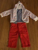 Set Imps & Elfs Hose Jeans rot Shirt blaugrau Bio Baby Jacke 68 Eimsbüttel - Hamburg Stellingen Vorschau