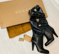 Luxus Gucci Stiefel Leder schwarz 38 Niedersachsen - Laatzen Vorschau