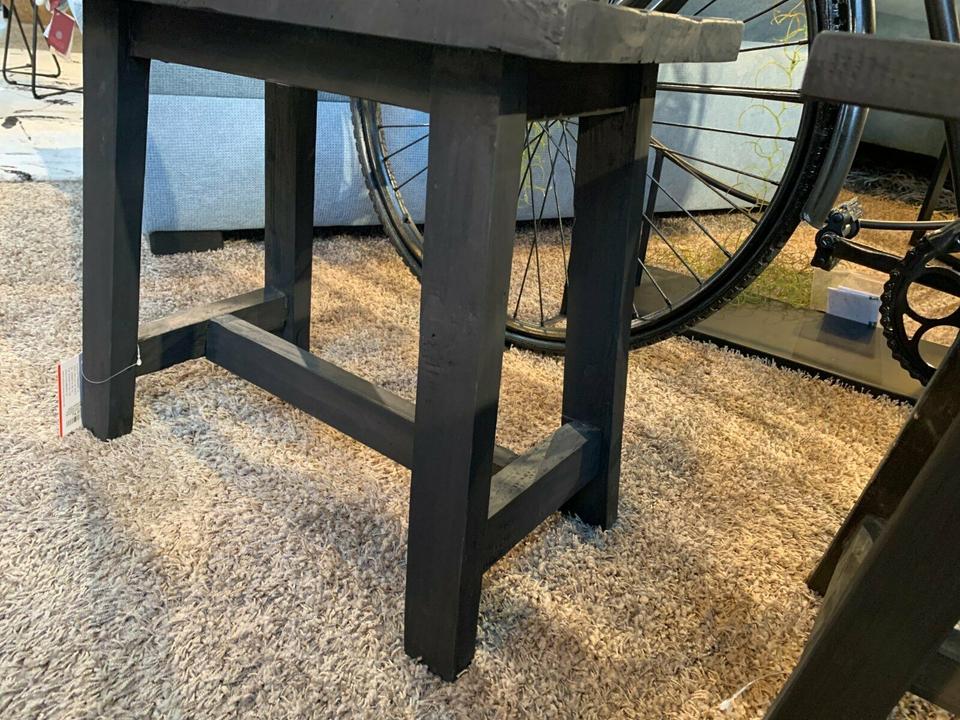 Vintage Hocker Teak-Holz in schwarz 50x30x45cm - vom Händler in Bernau