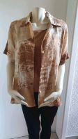 Leinenbluse, DUO, Gr.42, cognac-beige-ecru Bayern - Reichertshausen Vorschau