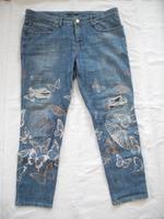 MAC Jeans  ★ Schmetterlinge ★ 7/8 ★  shabby chic ★  Größe 42 Bayern - Neutraubling Vorschau