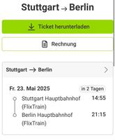 Flixtrain Stuttgart-Berlin Pokalfinale Baden-Württemberg - Sonnenhof (bei Stuttgart) Vorschau