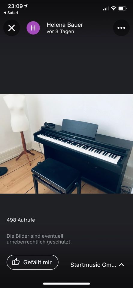 Yamaha Epiano Clavinova YDP CLP mieten mit Lieferung vor Weihnach in Stuttgart