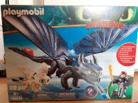 Playmobil Dragons, Hicks & Ohnezahn mit Baby, vollständig Niedersachsen - Neukamperfehn Vorschau