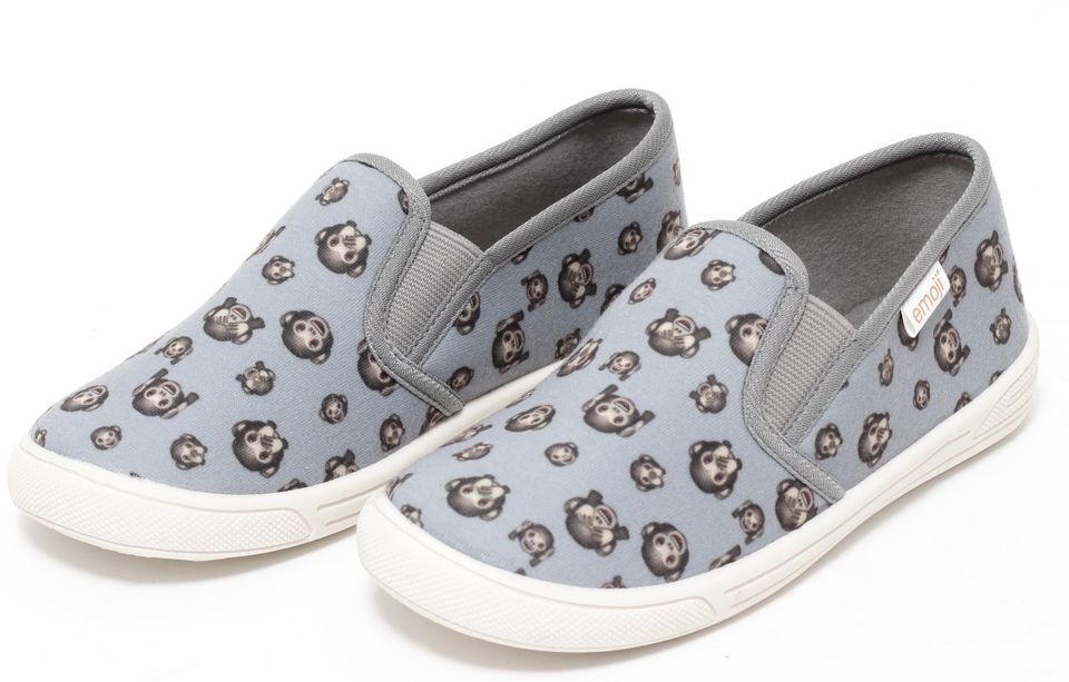 Kinder Sneaker Slipper Gr. 30 Hausschuhe Schuhe emoji grau in Neumünster