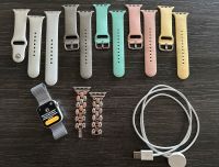 Apple Watch Series 5 40mm  Aluminium in Silber +kabel +7Armbänder Baden-Württemberg - Göggingen Vorschau