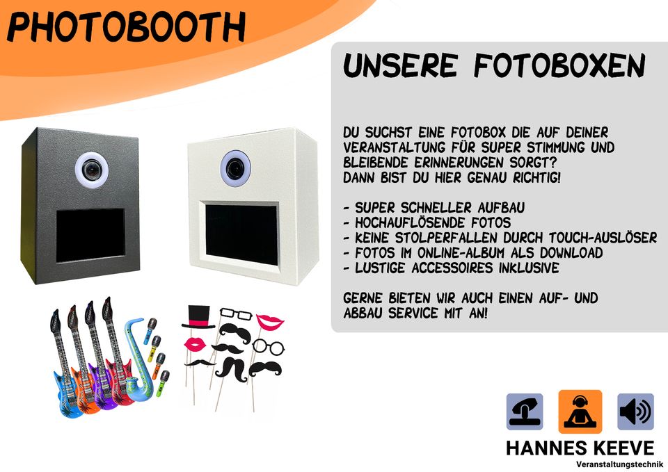 Fotobox / PhotoBooth mieten Hochzeit, Geburtstag, Firmenfeier in Ibbenbüren