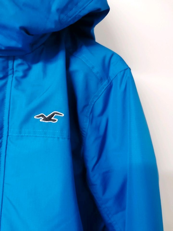 ❤️Hollister Stahl blaue Übergangs Jacke flauschig warm. in Oberhausen