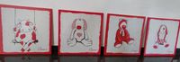 Vier Keilrahmen Bilder Kinderzimmer rot Nordrhein-Westfalen - Bottrop Vorschau