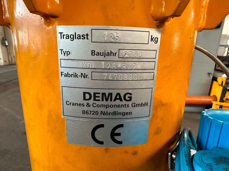 Deckenkran Knickschwenkarm Demag 125Kg in Weißenborn Erzgebirge