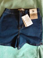 Kurze Jeanshose gr .36  Neu!!! Super High Waist Sachsen-Anhalt - Wansleben am See Vorschau