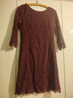Auberginenfarbenes Spitzenkleid Gr. 38 Sachsen - Markranstädt Vorschau