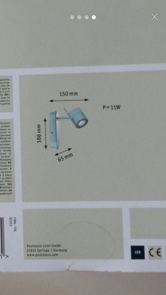 Power LED Lampe von Paulmann in Limburgerhof