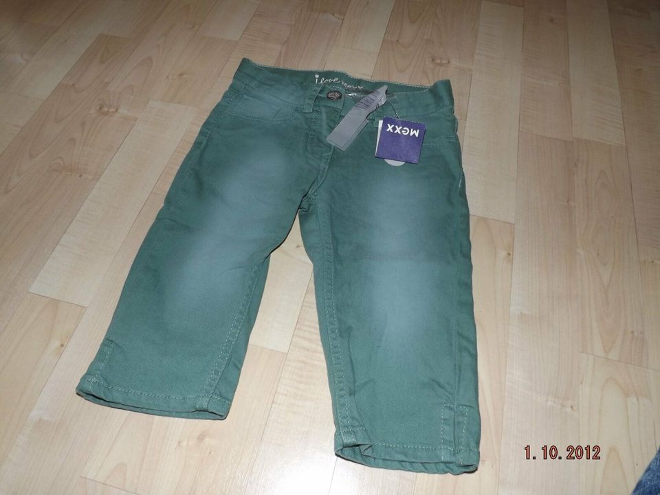 Hose Short Shorts Capri 3/4 Jeans grün Mexx Mädchen 116 NEU in Florstadt