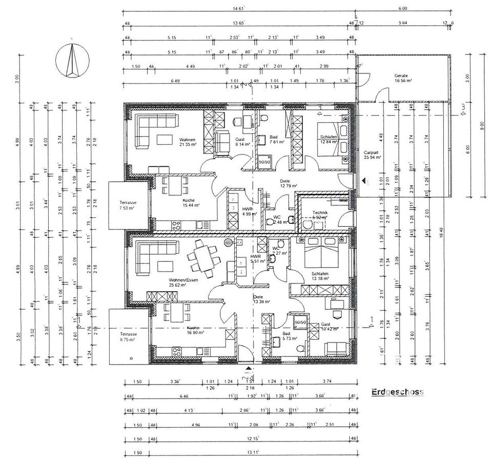 **Neubau - Bungalow-Haushälfte in direkter Ortskernlage!** in Apen