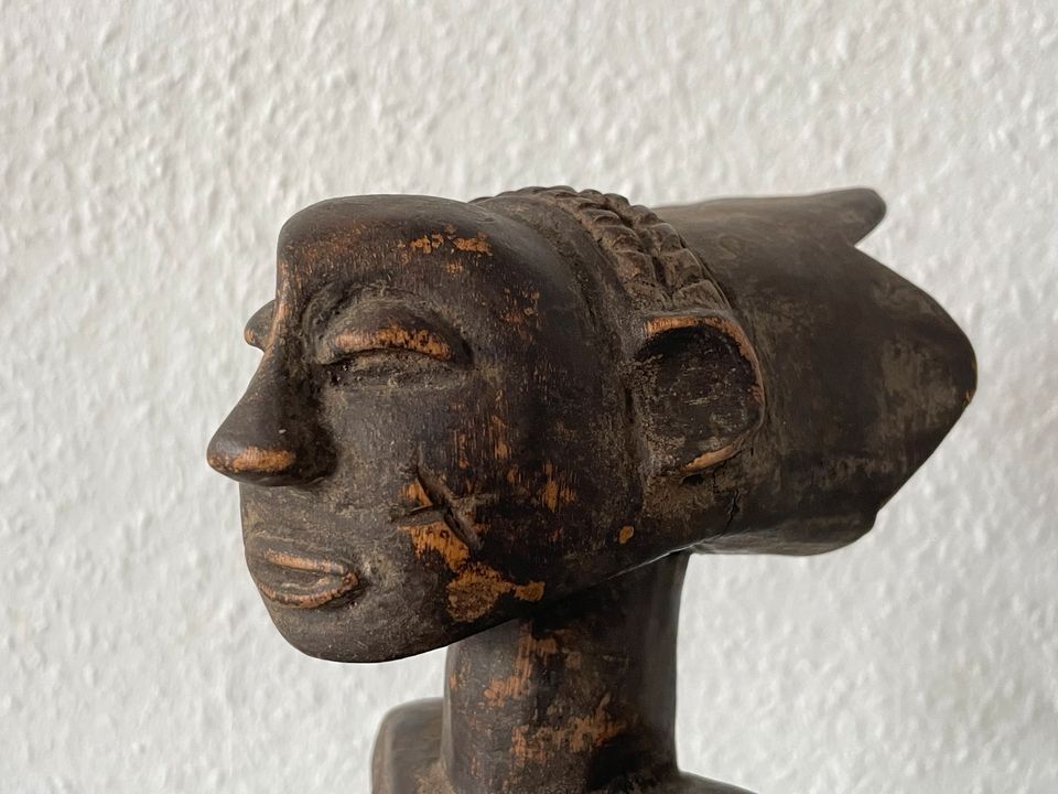 afrikanische Holz-Skulptur Frau Fruchtbarkeitssymbol Luba / Tabwa in Sollstedt (Wipper)